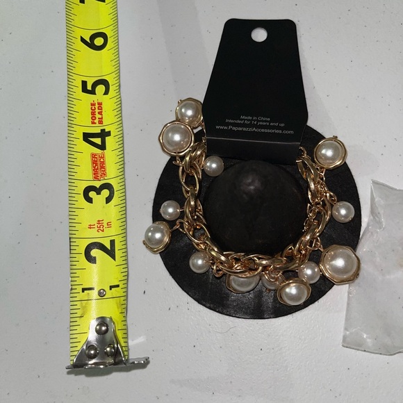 NWT Paparazzi Gold & Pearl Beaded Bundle of 3 Jewelry Set - Picture 4 of 7